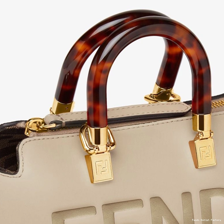 Cheap HOT ROMA Boston Grey Logo The Way Leather Mini Bag In Fendi Calf By 0809